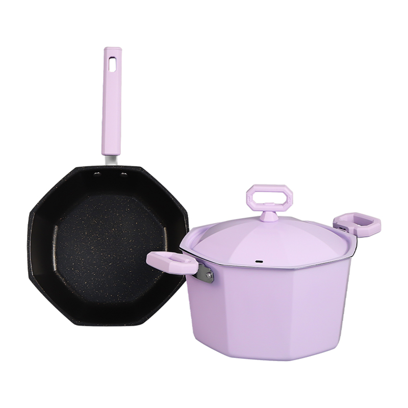 Juego de utensilios de cocina de sartén octogonal de cacerola