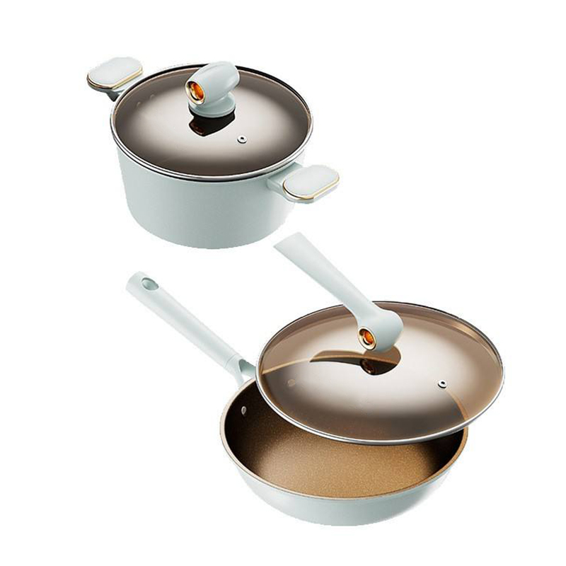 Set de cocina de cacerola de 2 piezas y sartén