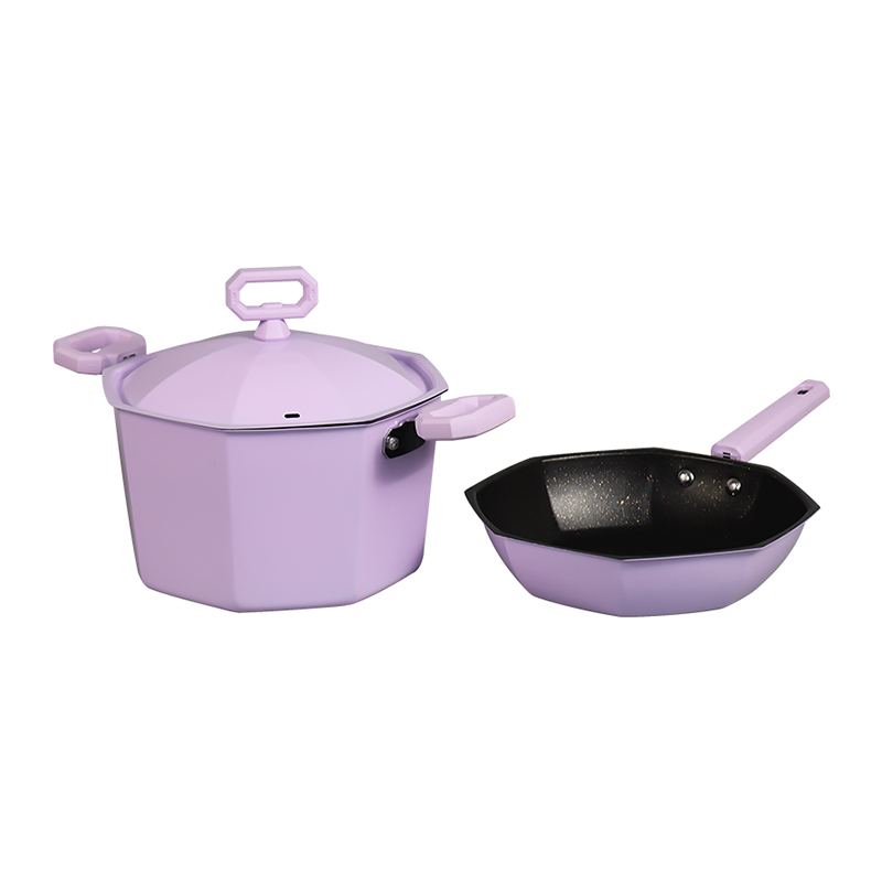 Juego de utensilios de cocina de sartén octogonal de cacerola