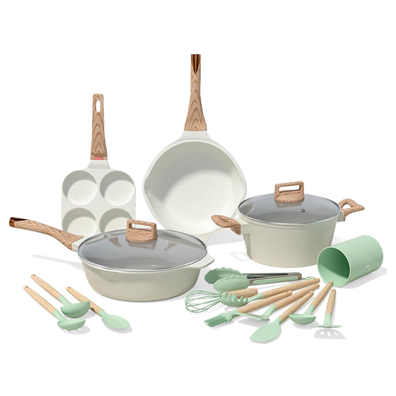 Juego de utensilios de cocina antiadherentes de aluminio de 16 piezas